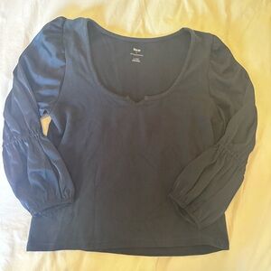 NWOT Anthropologie Maeve Navy Blouse